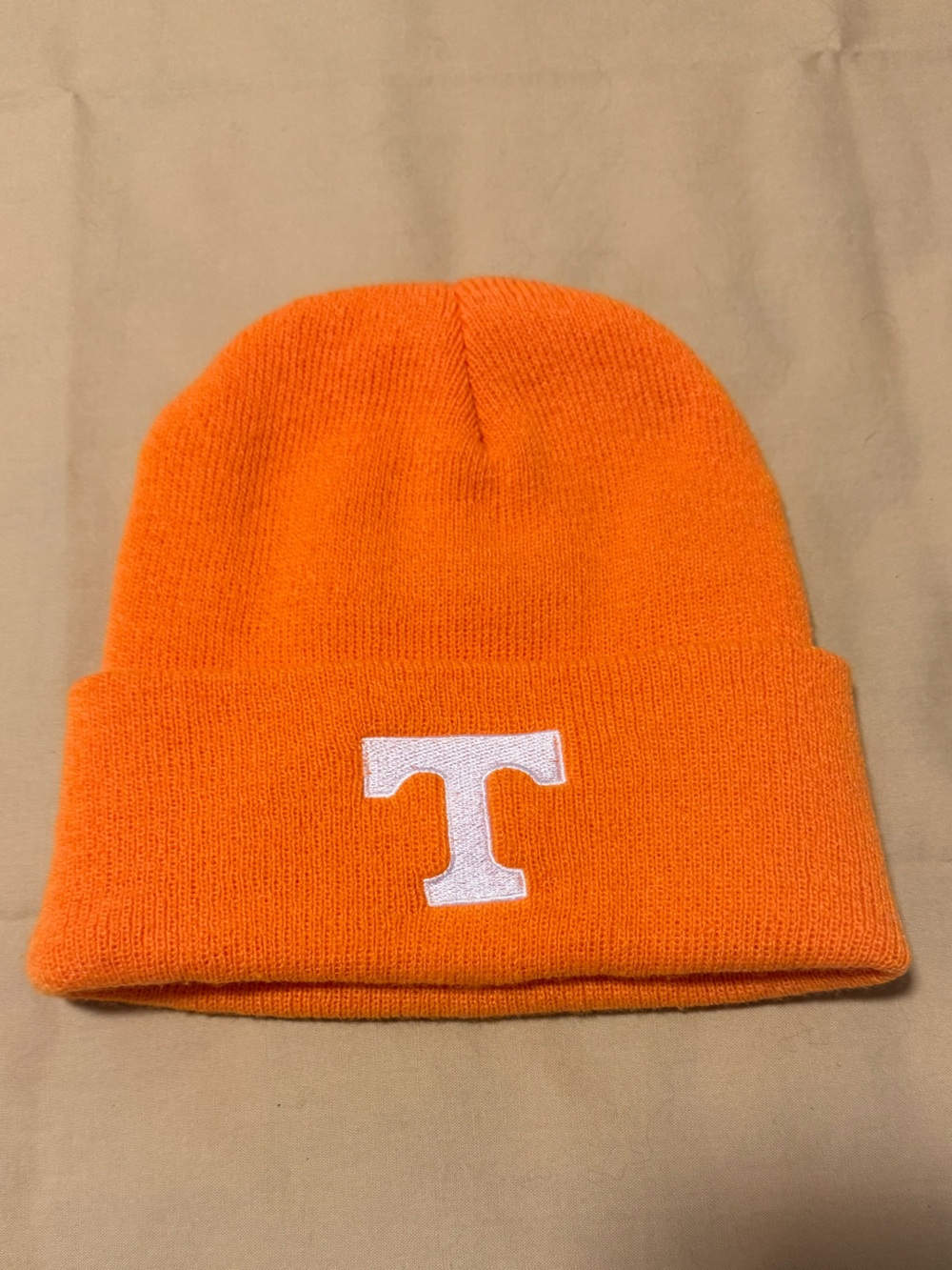 Tennessee Vols Adidas Orange Beanie with White T Logo